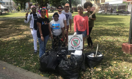 LGBTQ+ Clean Up Crew at T&T Cause Rally